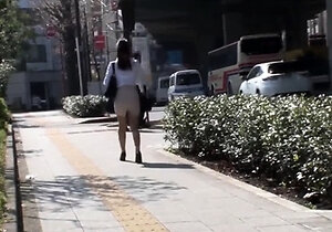 Really wild outdoor Japanese teen blowjob