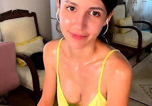 Brunette amateur teen masturbate to her boyfriend