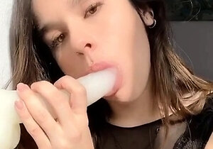 Small titted babe toys her pussy on webcam