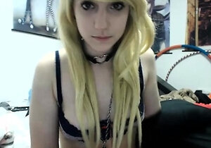 Naughty blonde teen girl loves to use her toy