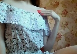 sexy teen girl fondles pussy