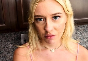 Stepsister Skyler giving herstepbrother one hot dinner