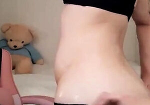 Pink pussy and ass kinky solo toy fun