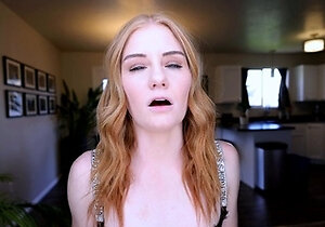 Petite amateur redheaded teen pisses and sucks cock