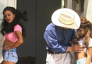 Young amateur teen drilled in threesome in pussy and mouth