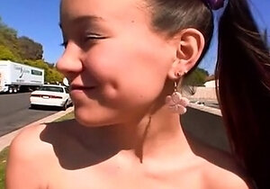 Small tit babe fingers her tight pussy on cam