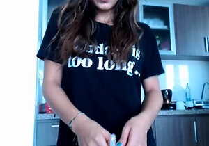 Shy brunette homemade amateur webcam teen