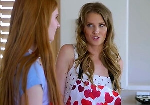 petite brunette euro teen in threesome with anal