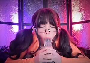 Kitty Kum Cosplays While Playing With Her Toy