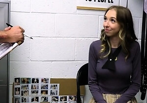 Pumping hot brunette suspect from behind