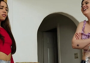 Stepdads cocks sucked by each Willow and Jade