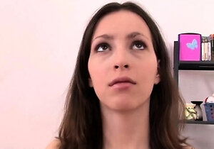 Cute brunette young hookup amateur teen blowjob